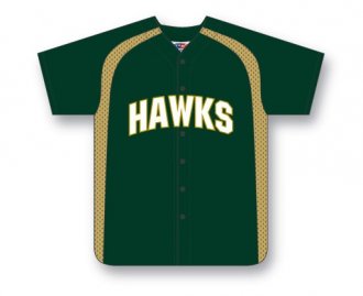 Custom Made Full Button Baseball Jersey with Mesh Side Inserts