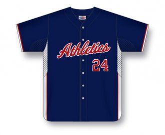 Custom Made Full Button Baseball Jersey with Side Inserts and Pi