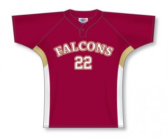 Custom Made One Button Baseball Jersey with Two-Color Side Inser