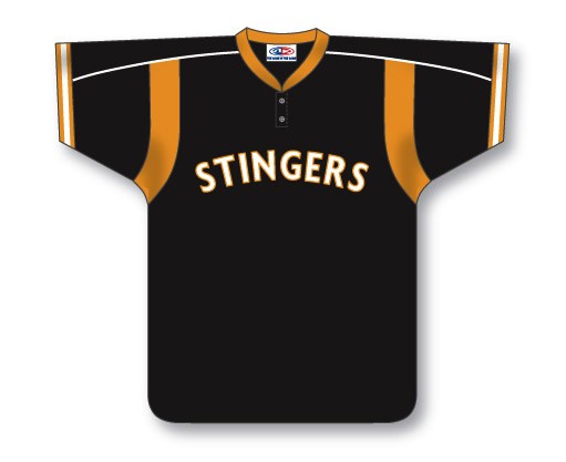 Custom Made Two Button Baseball Jersey with Shoulder Inserts and - Click Image to Close